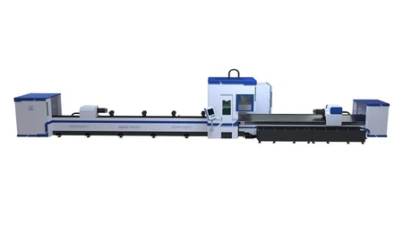 Three-chuck Metal Tube Fiber Laser Cutting Machine With Zero Tailing Wastage